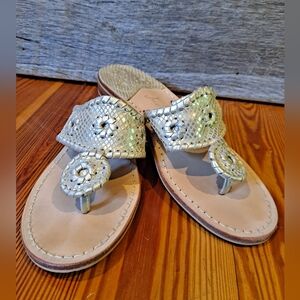 Jack Roger's Jack Flat Sandal, Size 7 Medium, Gold